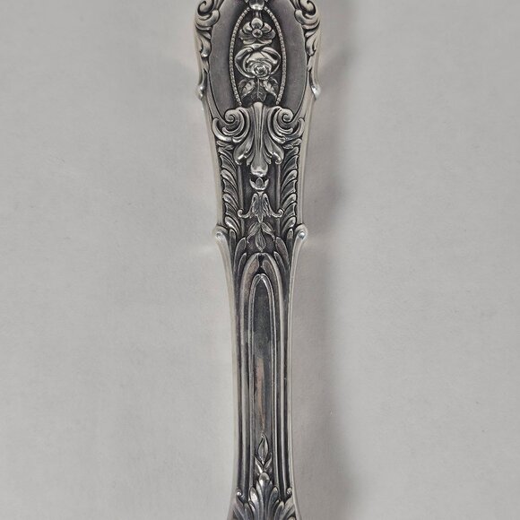 Antique Rose Point by Wallace Sterling Silver Two Piece Salad Serving Set - Picture 2 of 13